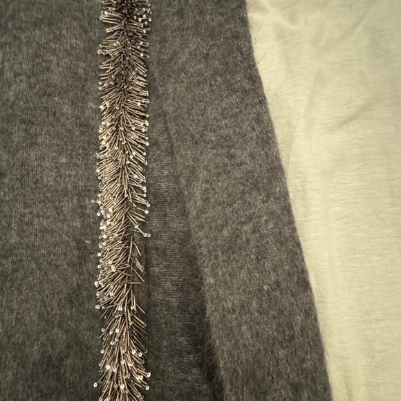 H&M Edition Beaded Detail Maxi dark grey sweater skirt, new with tags, s + m - Picture 6 of 9